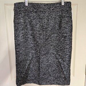 J.Crew Collection Metallic Wool blend Pencil Skirt Women's Size 8